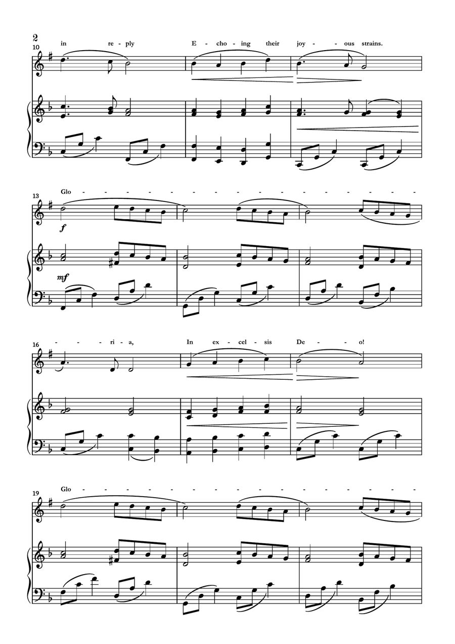 Angels We Have Heard On High Tenor Saxophone scores gallery preview page 2