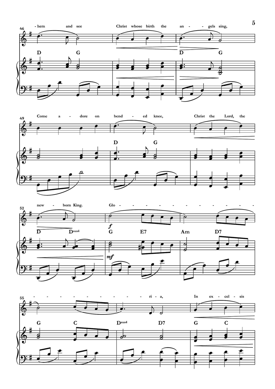 Angels We Have Heard On High Piano scores gallery preview page 5