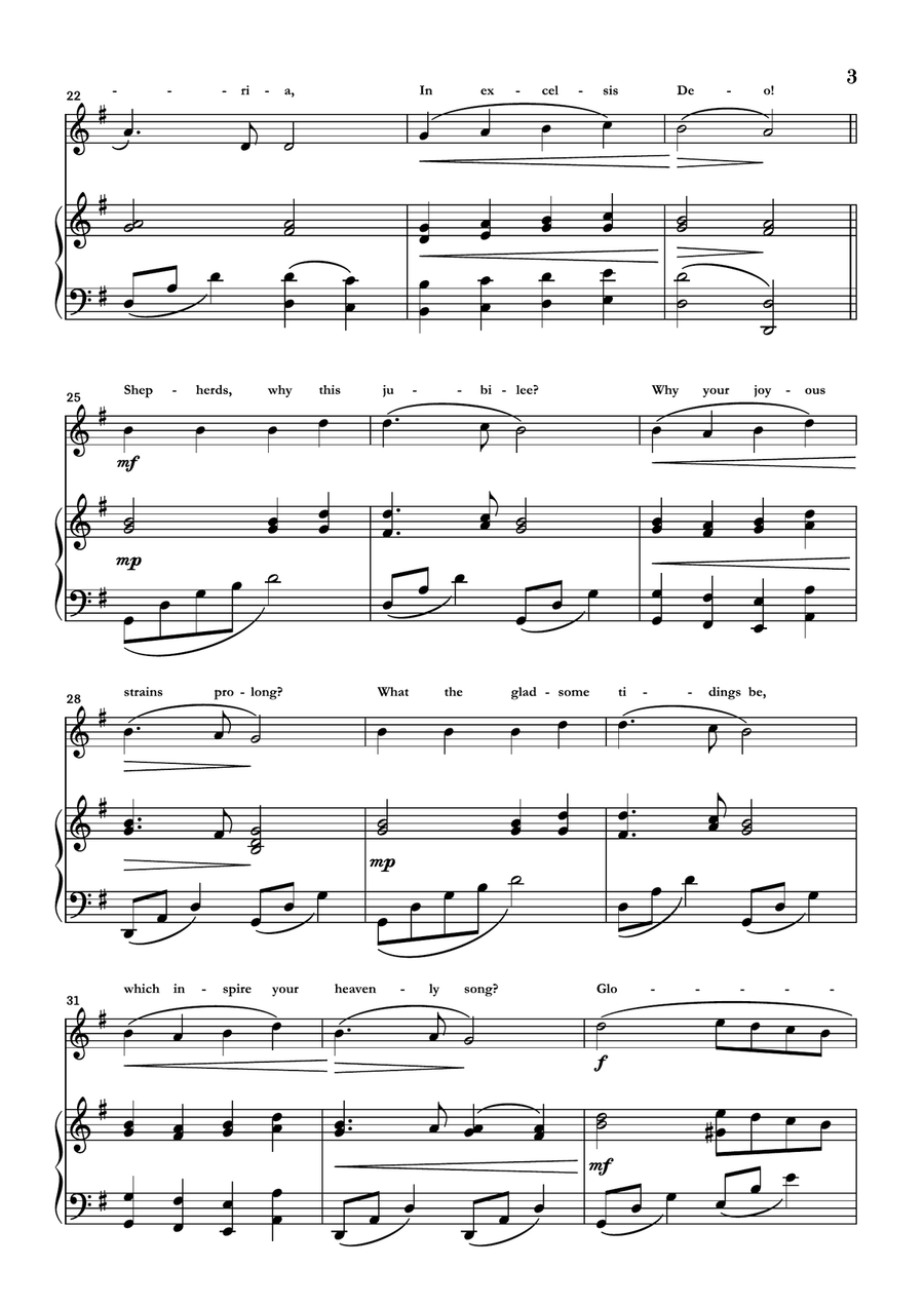 Angels We Have Heard On High Piano scores gallery preview page 3