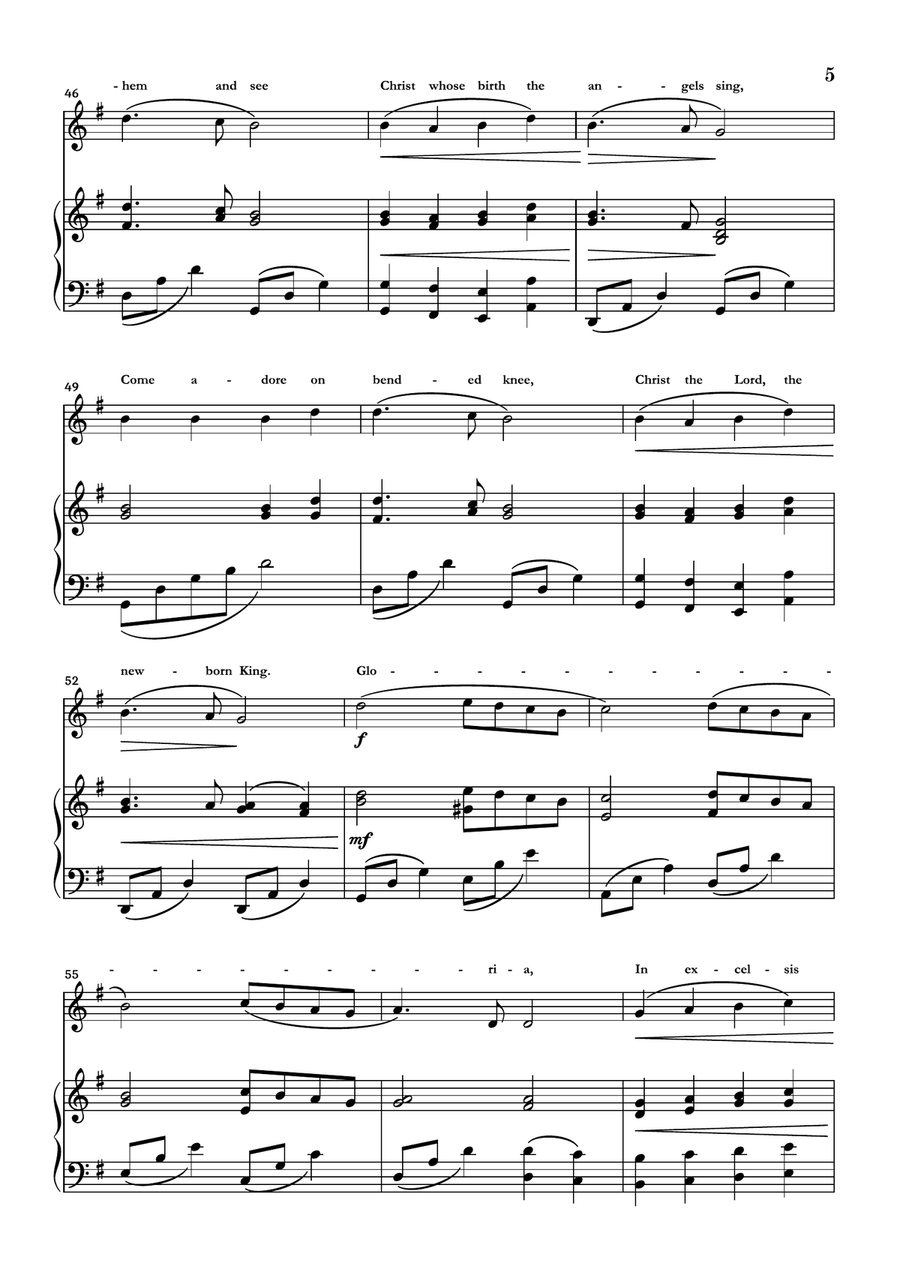 Angels We Have Heard On High Piano scores gallery preview page 5