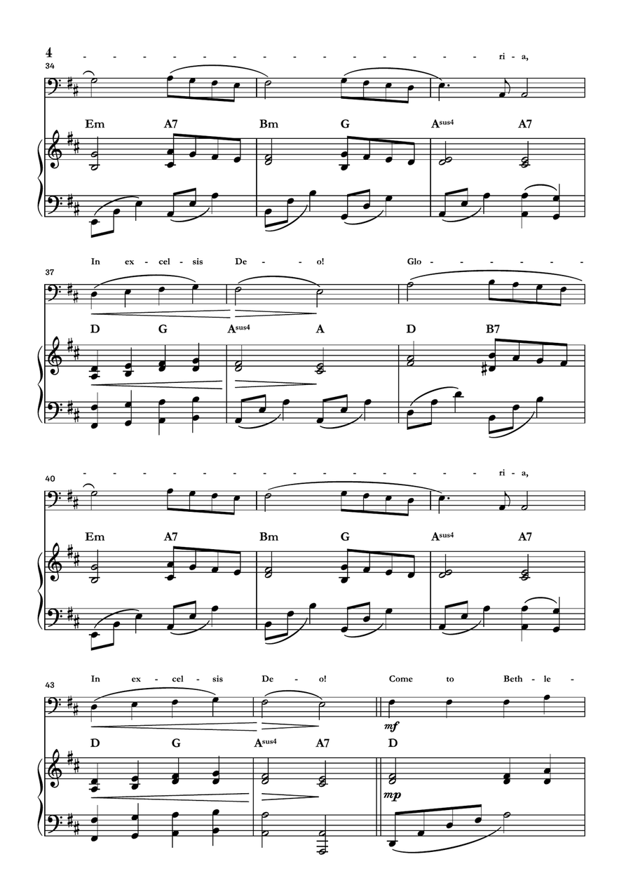 Angels We Have Heard On High Bassoon scores gallery preview page 4
