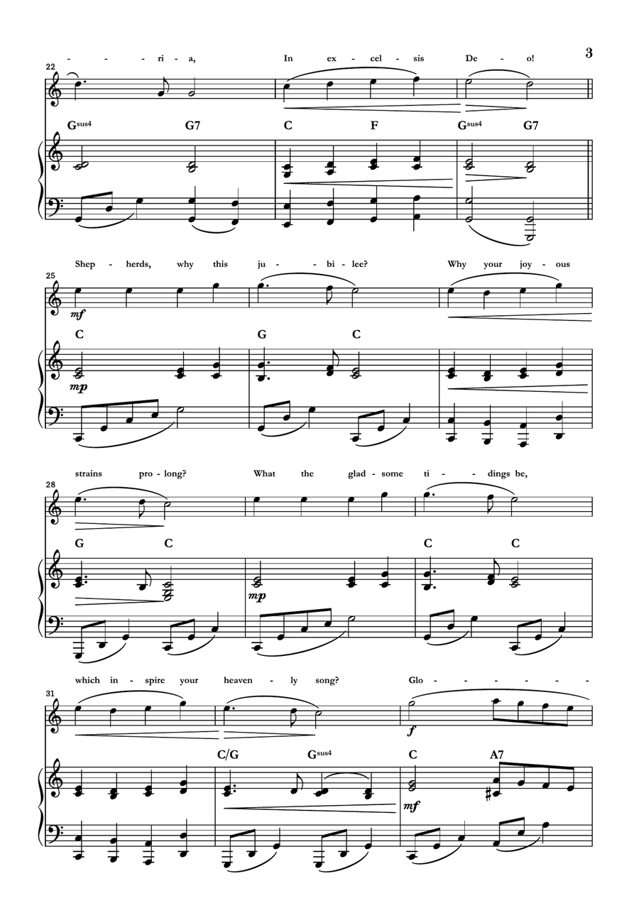 Angels We Have Heard On High Violin Solo scores gallery preview page 3