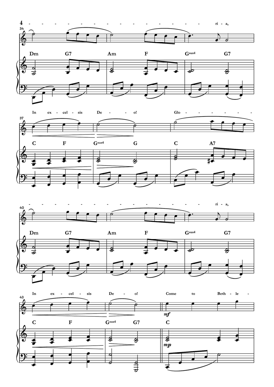 Angels We Have Heard On High Violin Solo scores gallery preview page 4