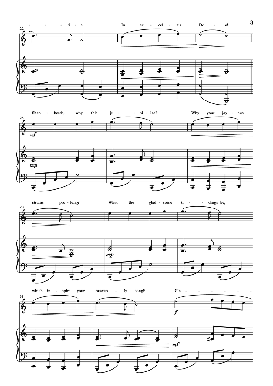 Angels We Have Heard On High Violin Solo scores gallery preview page 3