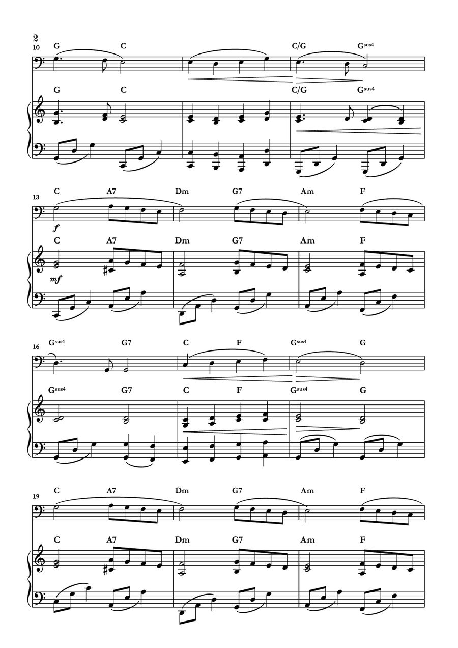 Angels We Have Heard On High Double Bass scores gallery preview page 2
