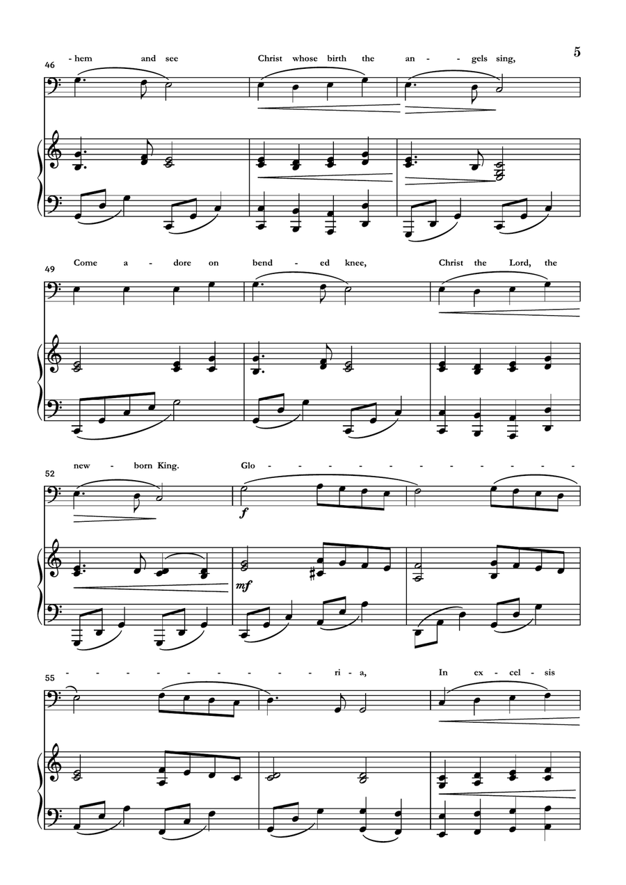 Angels We Have Heard On High Double Bass scores gallery preview page 5