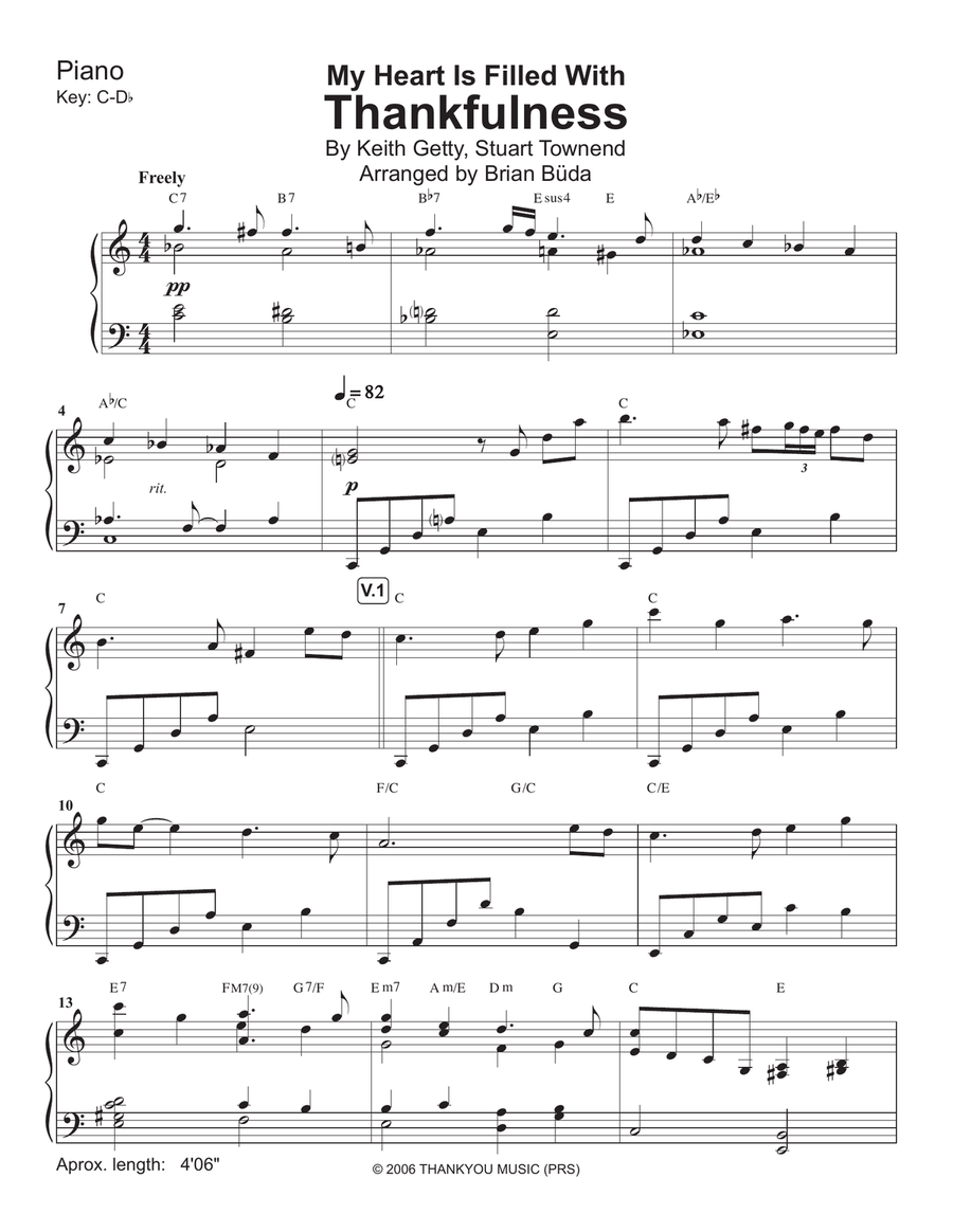 My Heart Is Filled With Thankfulness Piano Solo scores gallery preview page 2
