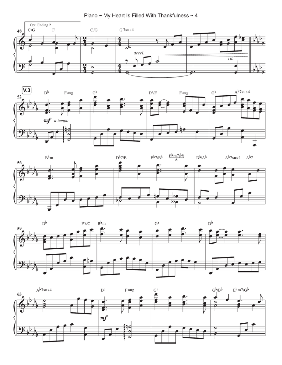 My Heart Is Filled With Thankfulness Piano Solo scores gallery preview page 5