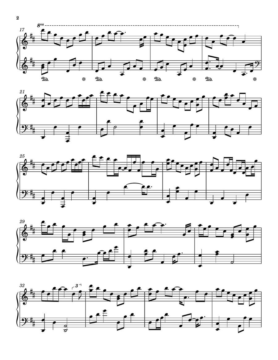 Music Box Dancer Piano Solo scores gallery preview page 2