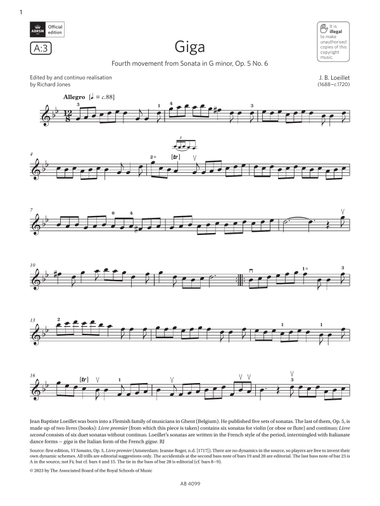 Giga (Grade 5, A3, from the ABRSM Violin Syllabus from 2024)