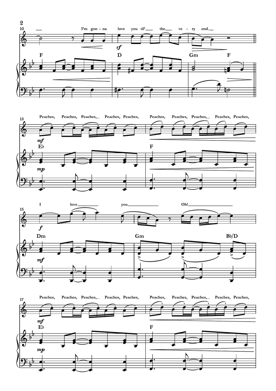 Peaches Clarinet Solo scores gallery preview page 2