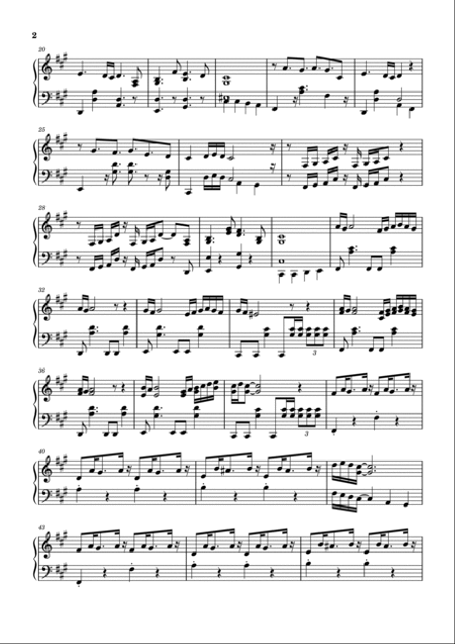 Gerudo Valley Piano Solo scores gallery preview page 2
