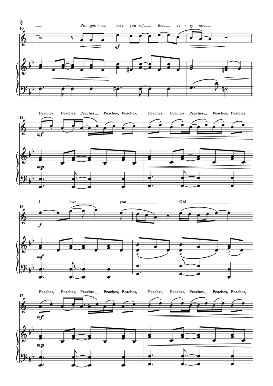 Peaches Trumpet Solo scores gallery preview page 2