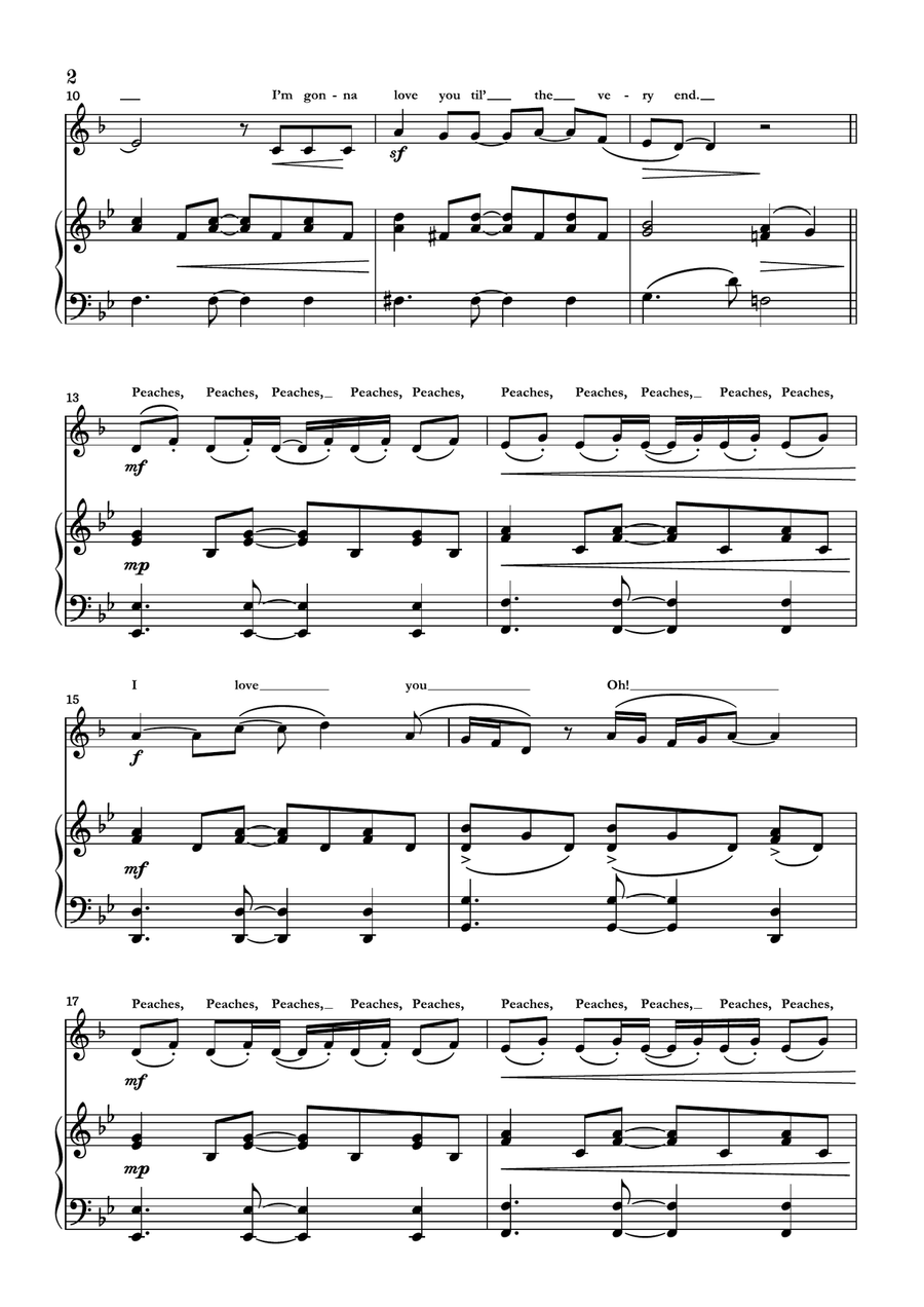 Peaches Piano scores gallery preview page 2