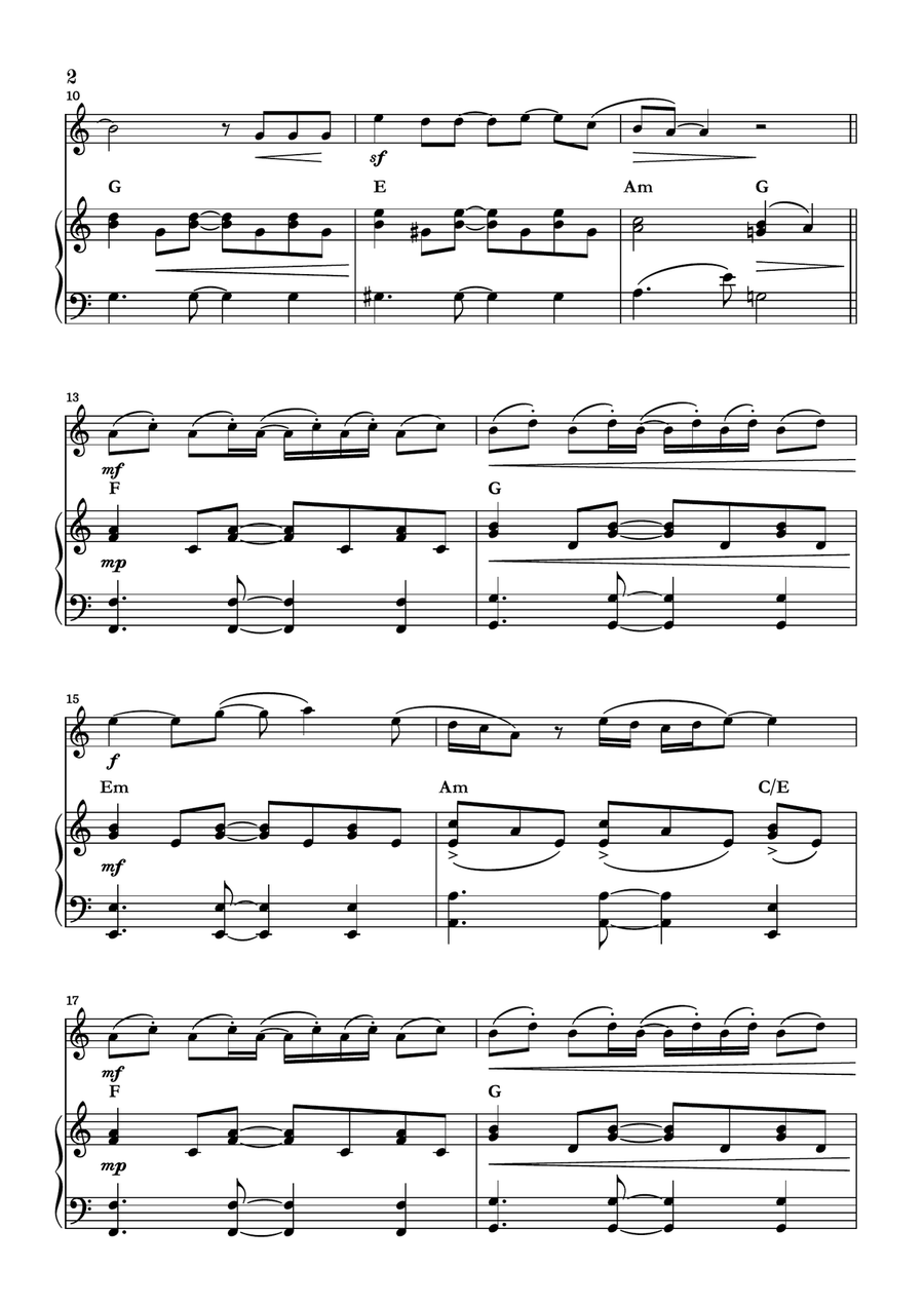 Peaches Violin Solo scores gallery preview page 2