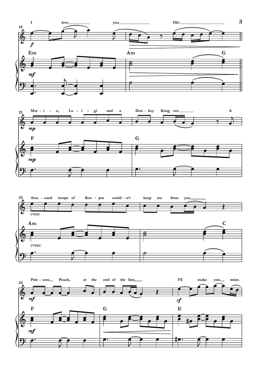 Peaches Violin Solo scores gallery preview page 3