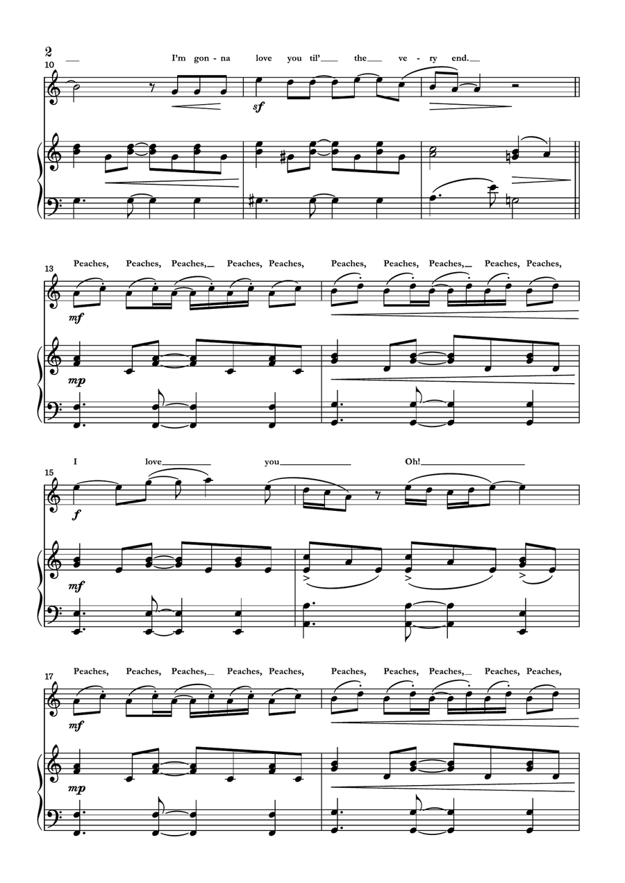Peaches Violin Solo scores gallery preview page 2