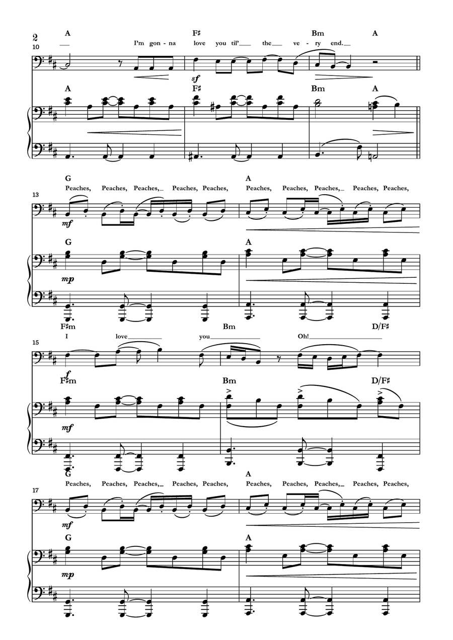 Peaches Double Bass scores gallery preview page 2