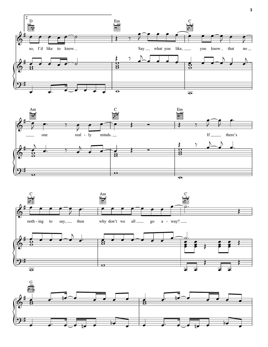 Real Real Real Real Real Real Piano, Vocal, Guitar scores gallery preview page 3