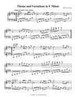 Theme and Variations in E Minor