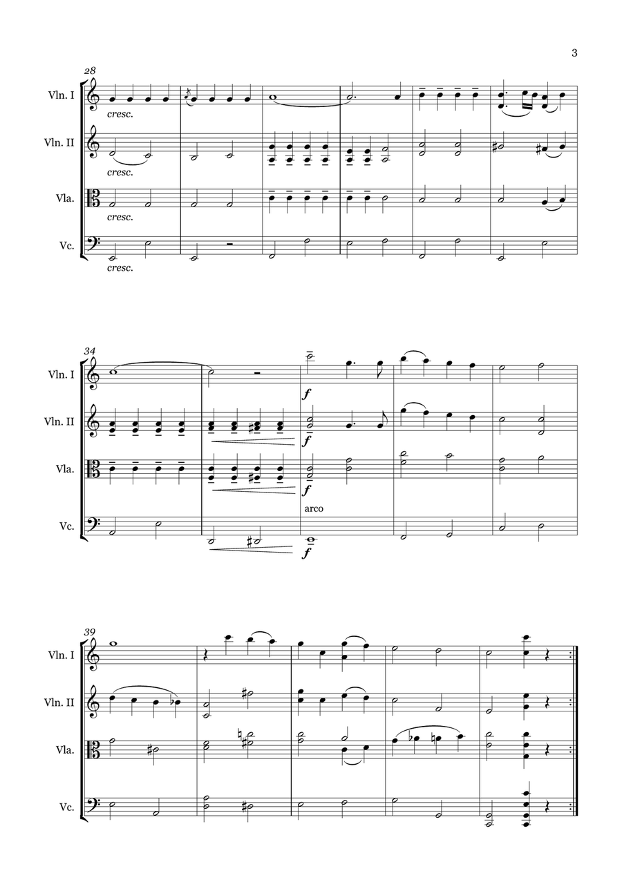 Give Me Your Tired, Your Poor String Quartet scores gallery preview page 3