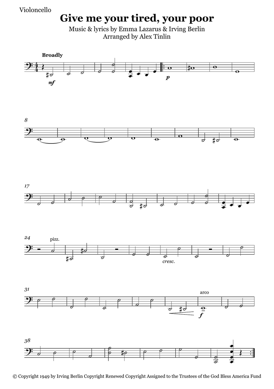 Give Me Your Tired, Your Poor String Quartet scores gallery preview page 4