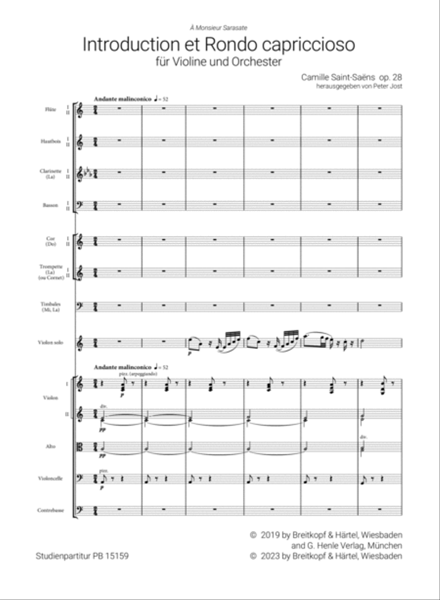 Introduction et Rondo capriccioso op. 28 Study Score scores gallery preview page 2