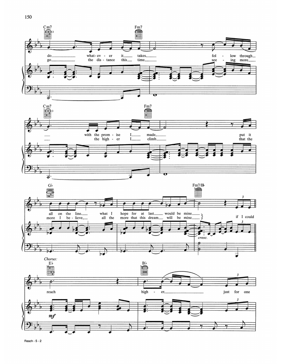 Reach Reach Piano, Vocal, Guitar scores gallery preview page 2