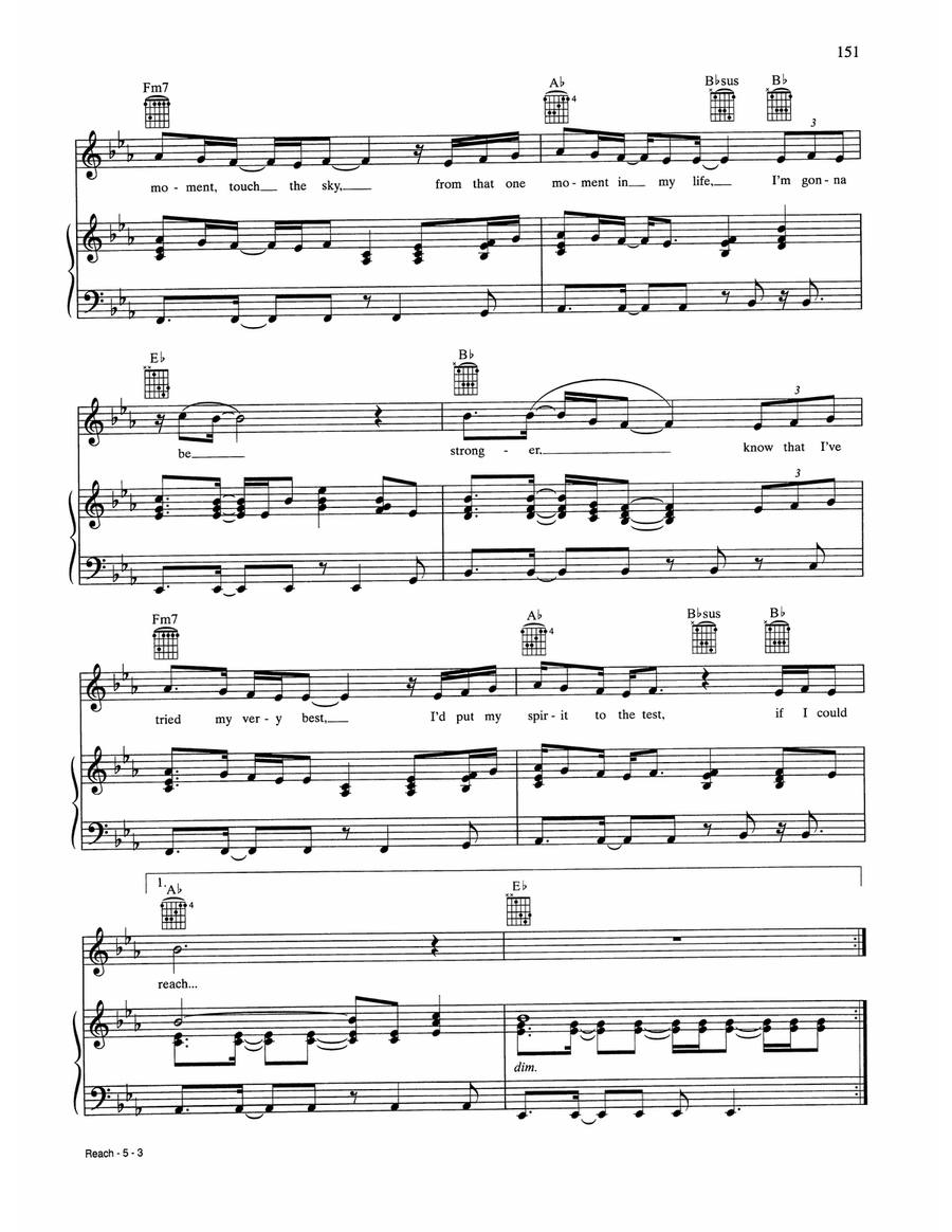 Reach Reach Piano, Vocal, Guitar scores gallery preview page 3