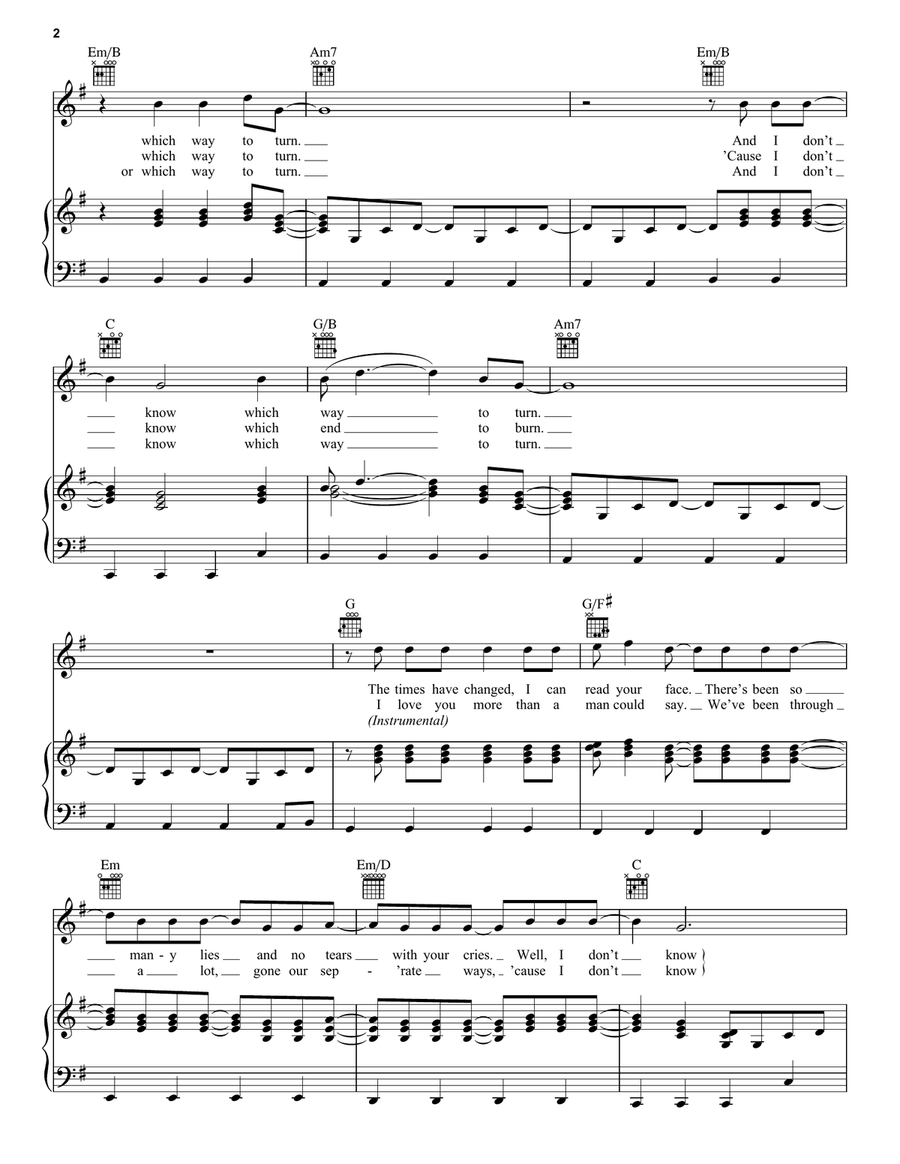 Say You're Wrong Say You're Wrong Piano, Vocal, Guitar scores gallery preview page 2