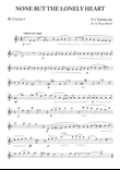 None but the Lonely Heart for Clarinet Quartet
