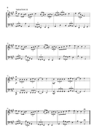 Lightly Row (Theme with 3 Easy Variations) - For Violin and Bassoon Chamber Music scores gallery preview page 4