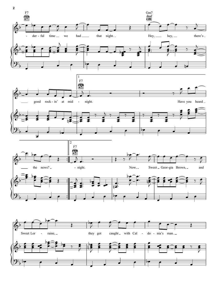 Rockin' At Midnight Rockin' At Midnight Piano, Vocal, Guitar scores gallery preview page 2