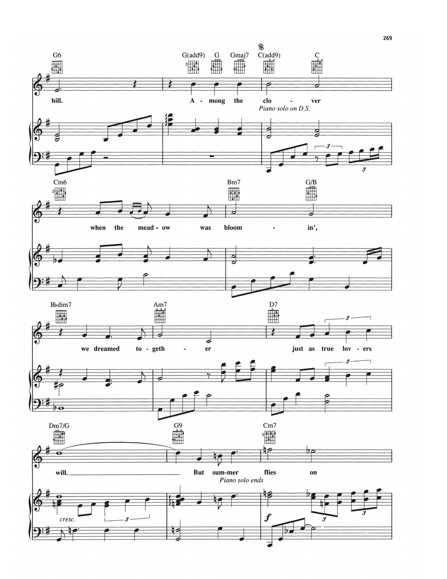 When The Meadow Was Bloomin' by Barry Manilow Piano, Vocal, Guitar - Digital Sheet Music page 2
