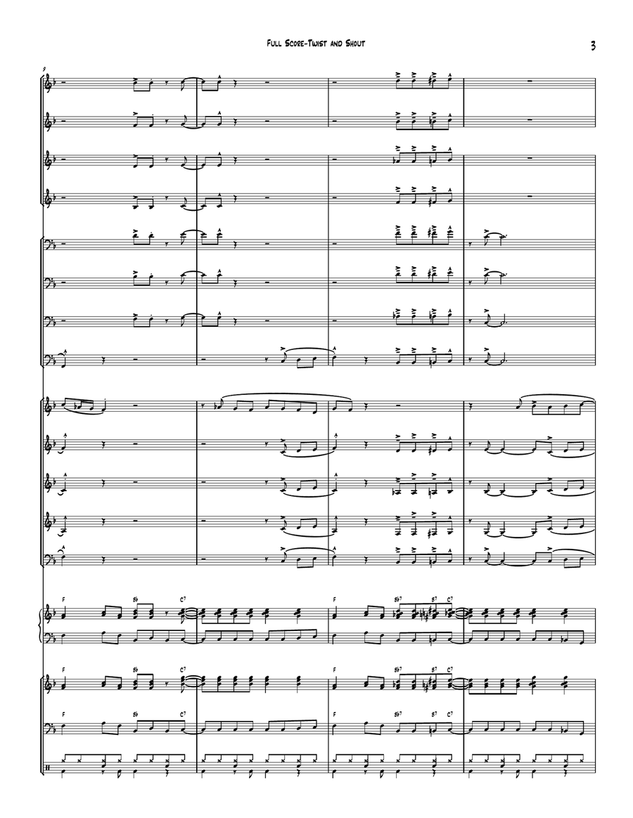 Twist And Shout Twist And Shout Jazz Ensemble scores gallery preview page 3