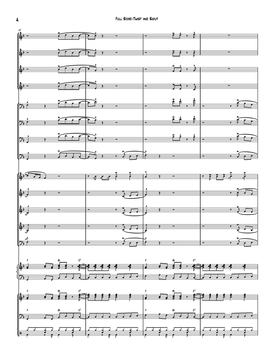 Twist And Shout Twist And Shout Jazz Ensemble scores gallery preview page 4