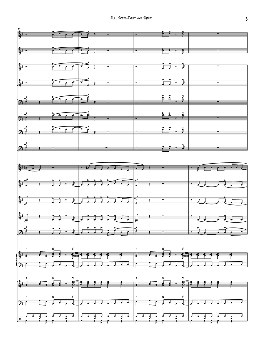 Twist And Shout Twist And Shout Jazz Ensemble scores gallery preview page 5