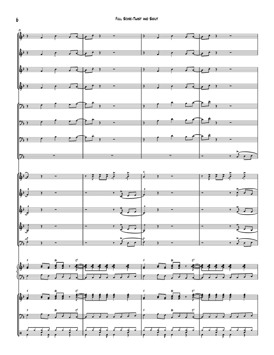 Twist And Shout Twist And Shout Jazz Ensemble scores gallery preview page 6