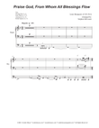 Praise God, From Whom All Blessings Flow (SATB) (Choir/Vocal) mini preview