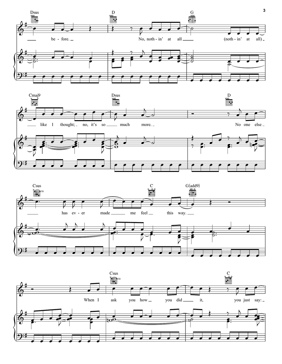 Nothin' At All Nothin' At All Piano, Vocal, Guitar scores gallery preview page 3