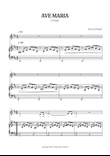 Schubert Ave Maria in D Major [ D ] • alto voice sheet music with easy piano accompaniment