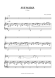 Schubert Ave Maria in C Major • alto voice sheet music with easy piano accompaniment