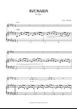 Schubert Ave Maria in F sharp major [ F# ] • alto voice sheet music with easy piano accompaniment
