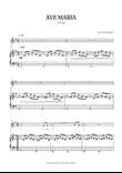 Schubert Ave Maria in G Major • alto voice sheet music with easy piano accompaniment