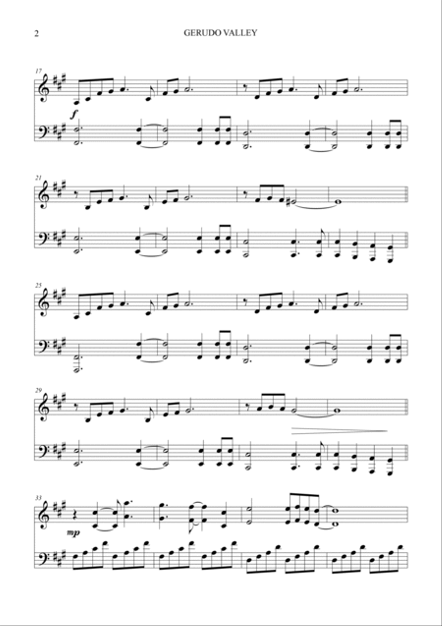 Gerudo Valley Piano Method scores gallery preview page 2