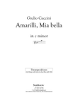Caccini: Amarilli, mia bella (transposed to c minor)