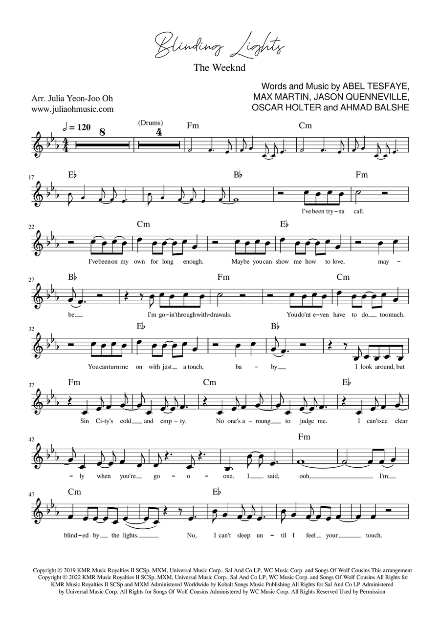 Blinding Lights Blinding Lights Violin Solo scores gallery preview page 2