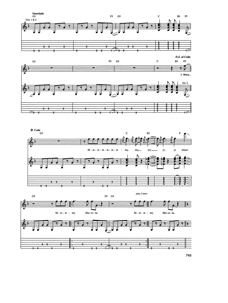 My Sharona My Sharona Acoustic Guitar scores gallery preview page 5
