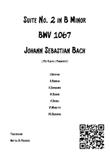 (J.S. Bach) Suite No. 2 in B Minor BWV 1067 per Flauto e Pianoforte