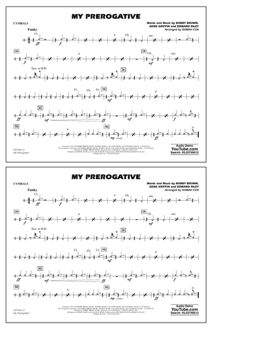 My Prerogative (arr. Ishbah Cox) - Cymbals